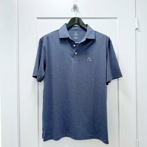 Rhoback Men's Short Sleeve Polo Size Large (fits big) in Heathered Blue
